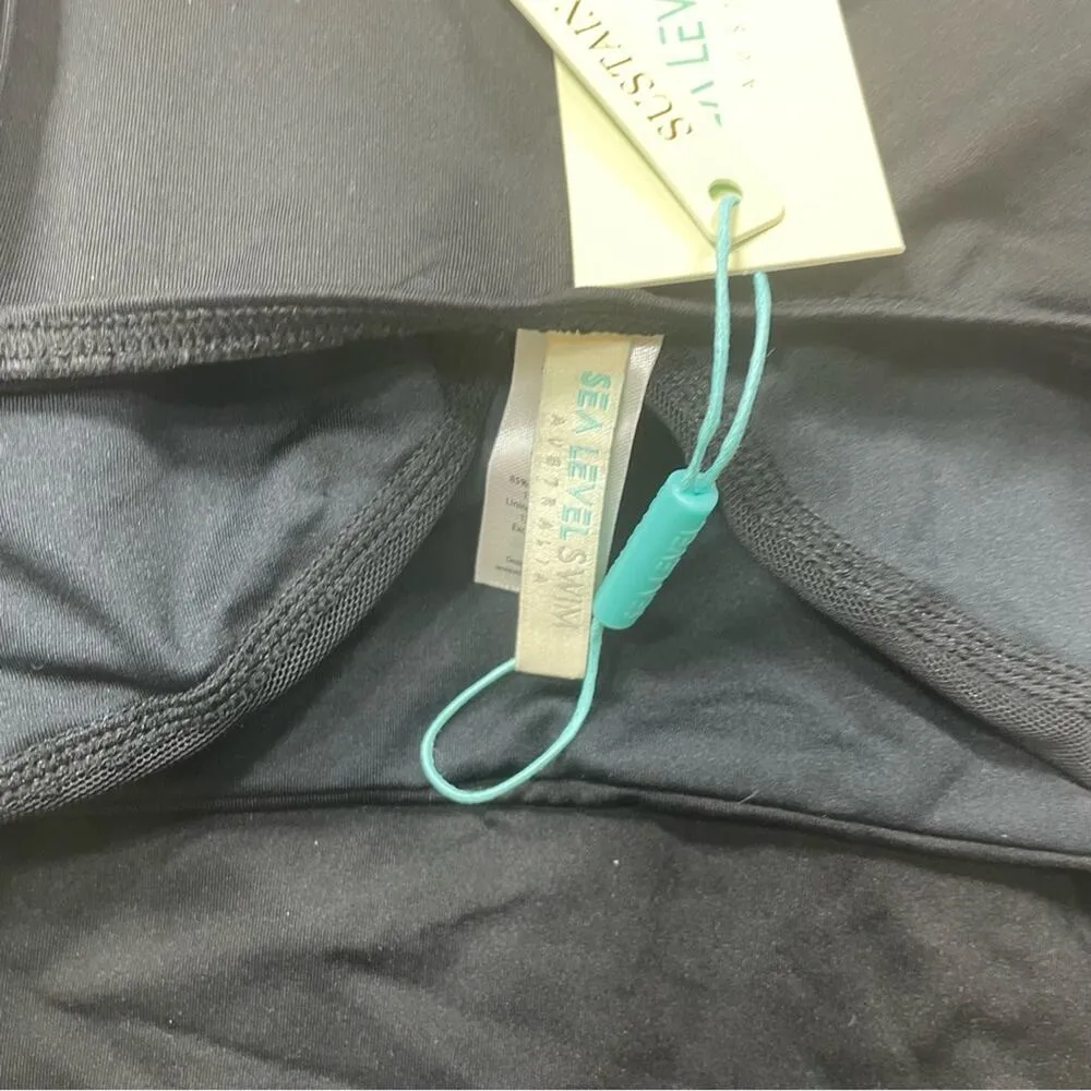 See Level Eco Essentials Square Neck One Piece Size 4 Black - Image 6