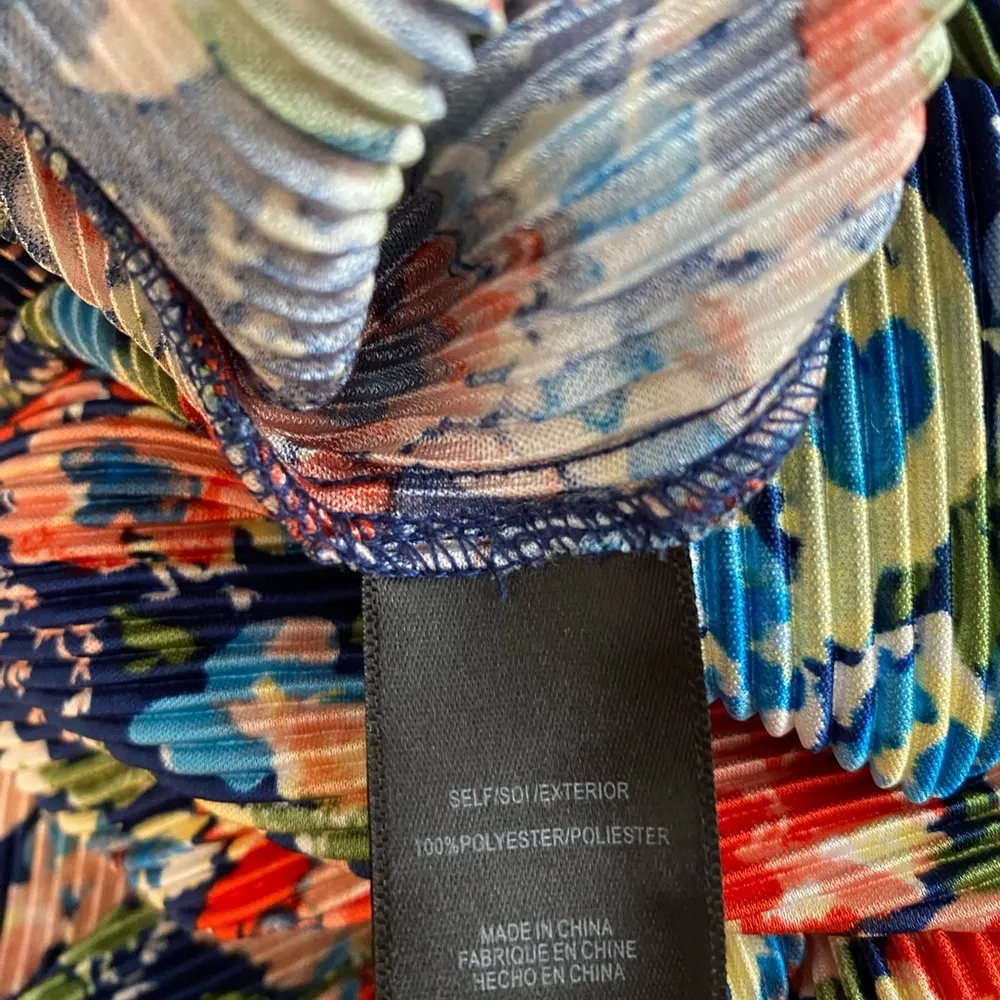 WAYF Floral Accordion Midi Skirt Multicolor XS - Image 5