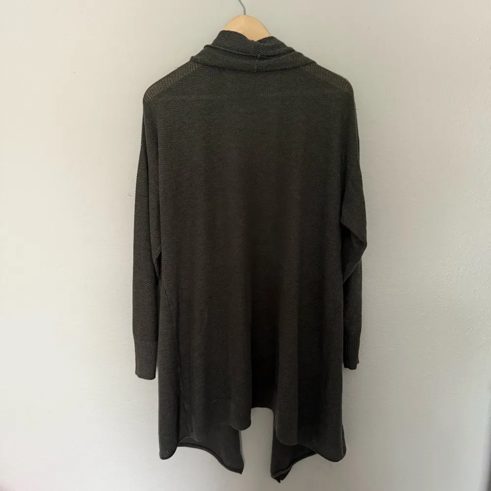 Grey Lightweight Open Cardigan Sweater Jacket Gray Size XL - Image 5