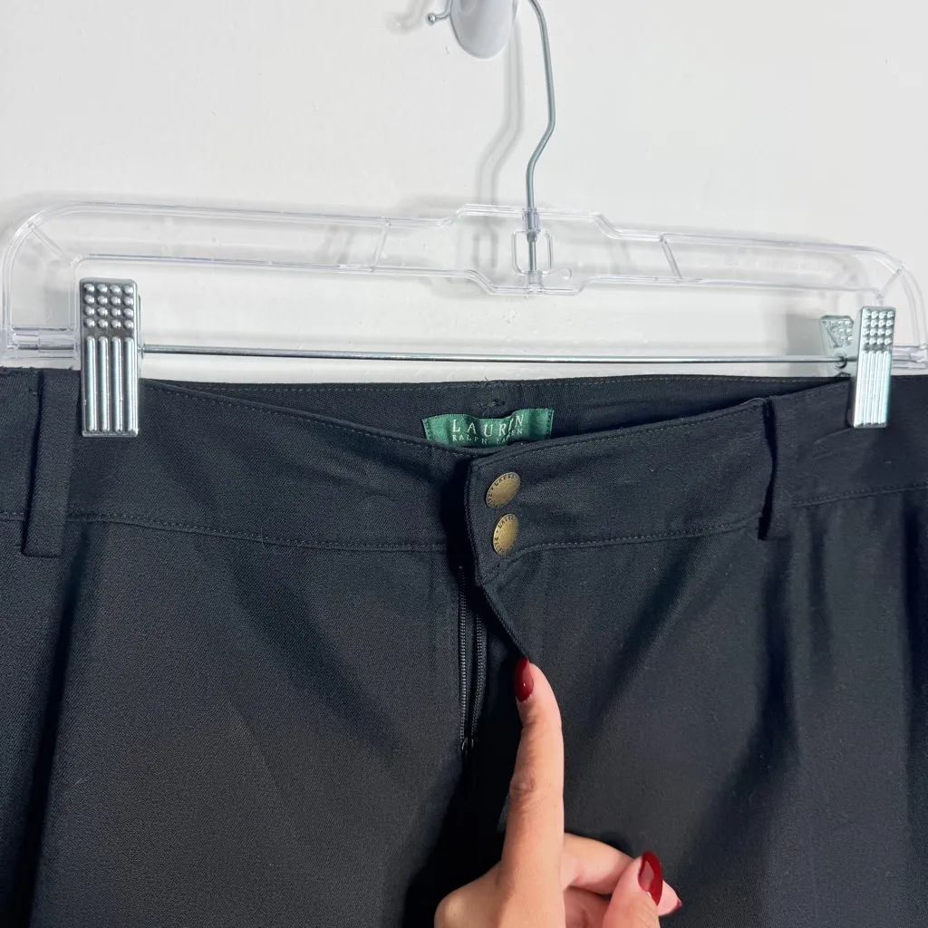 Lauren Ralph Lauren Women’s Connor Straight Leg‎ Pants 20W Black Stretch Casual - Image 7