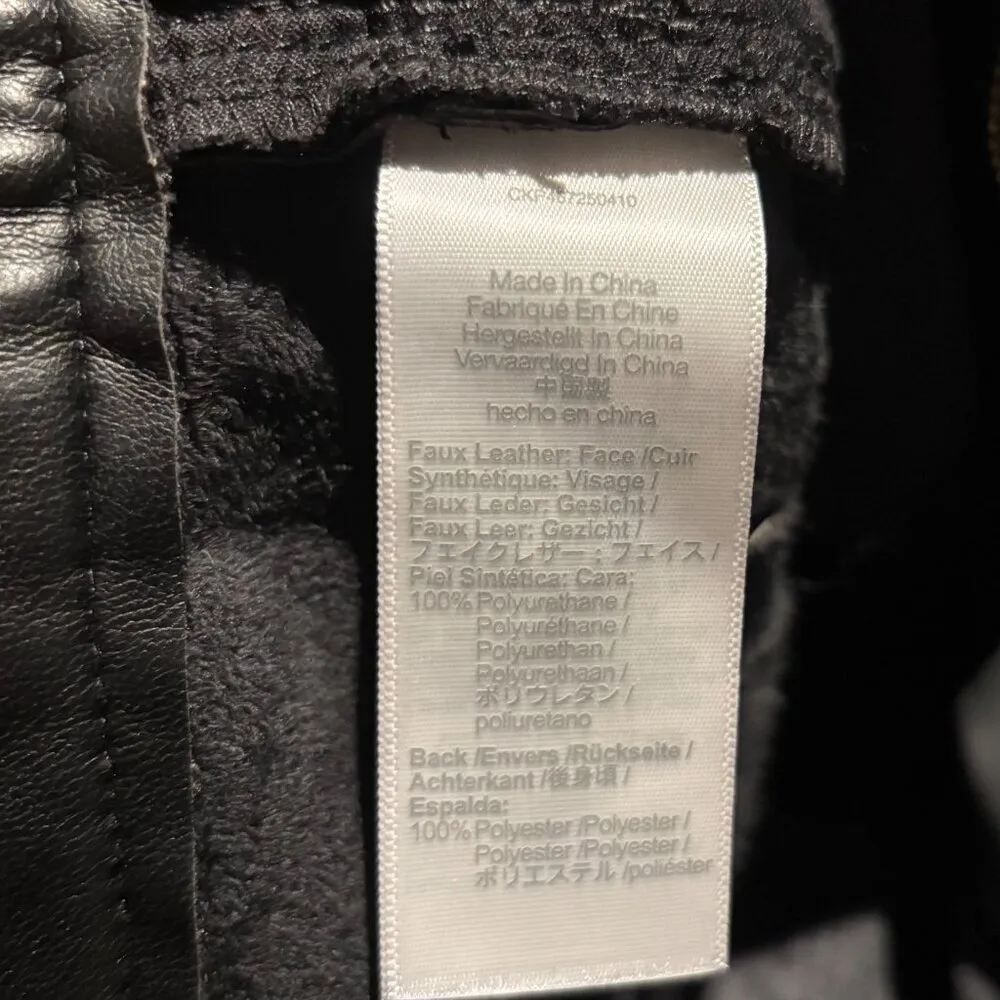 Madewell Womens Faux Leather High-Rise Vintage Straight Pants Size 29 Black - Image 8