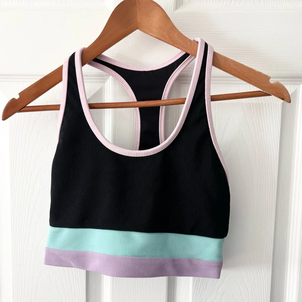 Beach Riot Black, Mint, and Lavender top size Small - Image 4