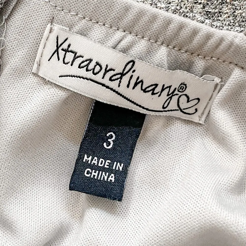 Xtraordinary Munroe Metallic Cocktail Mini Dress, EUC, Size 3 - Image 11