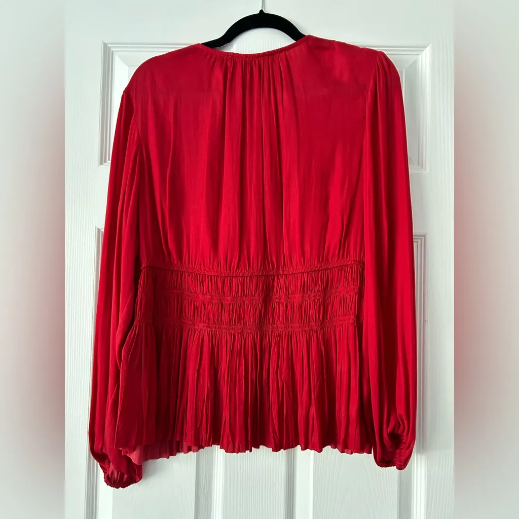 White House Black Market Red Blouse - Image 2