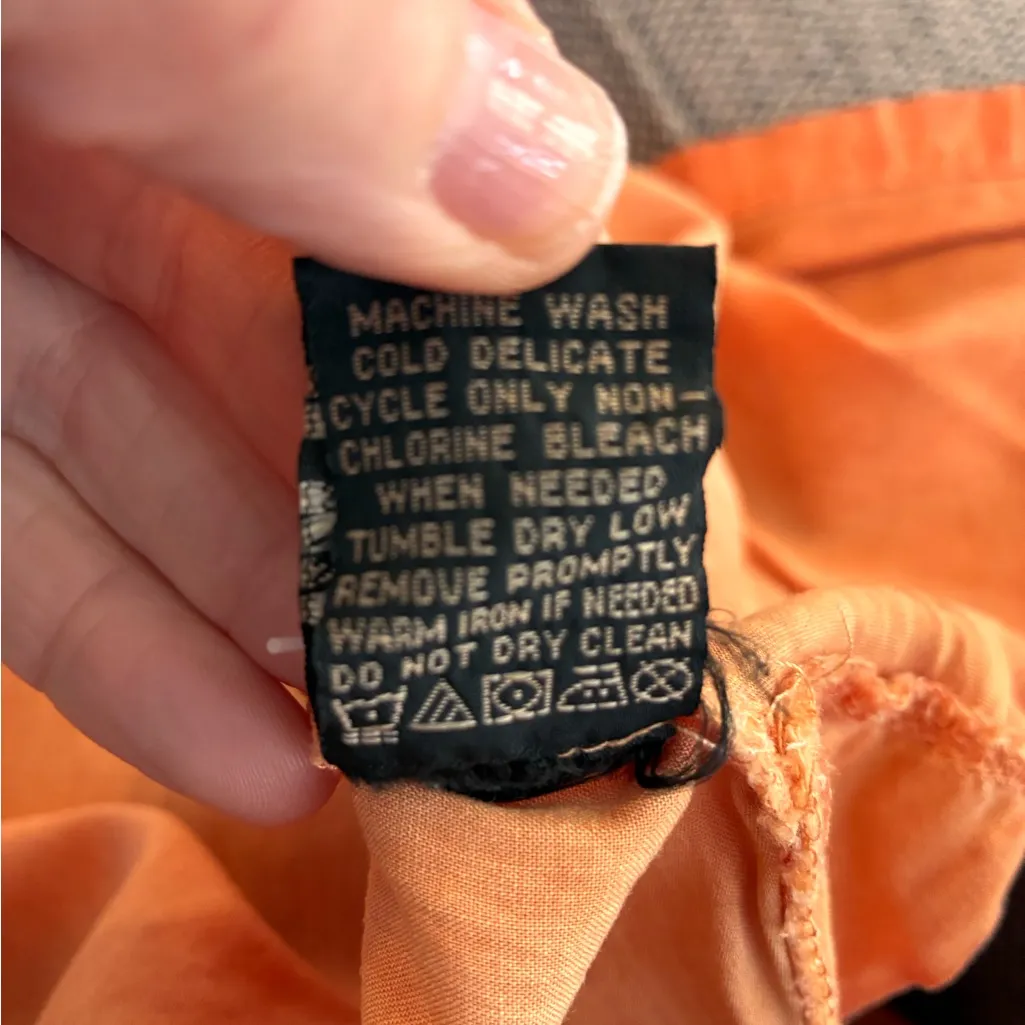 NWOT Velvet Heart Vibrant Orange Casual Button Down Shirt - distressed looked - Image 11