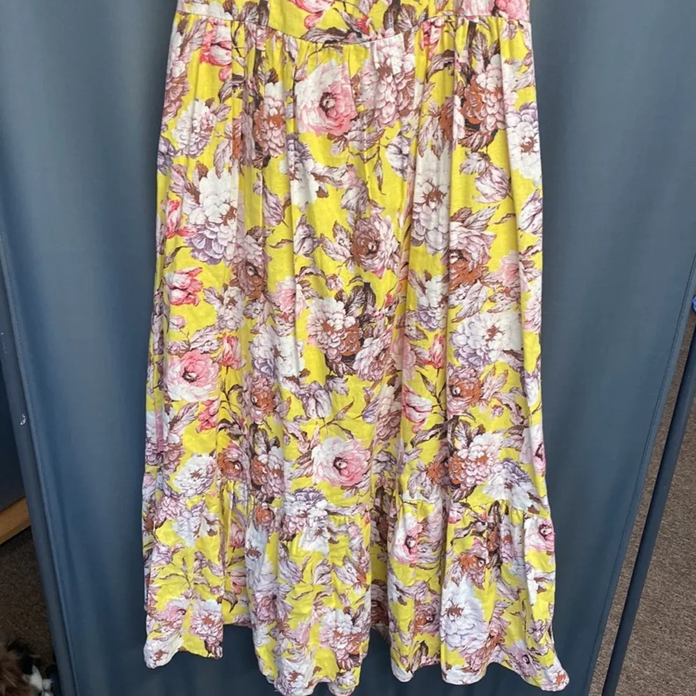 Bardot Women's Labella Floral Halter linen  Midi Dress size 4 (b28.12) - Image 8