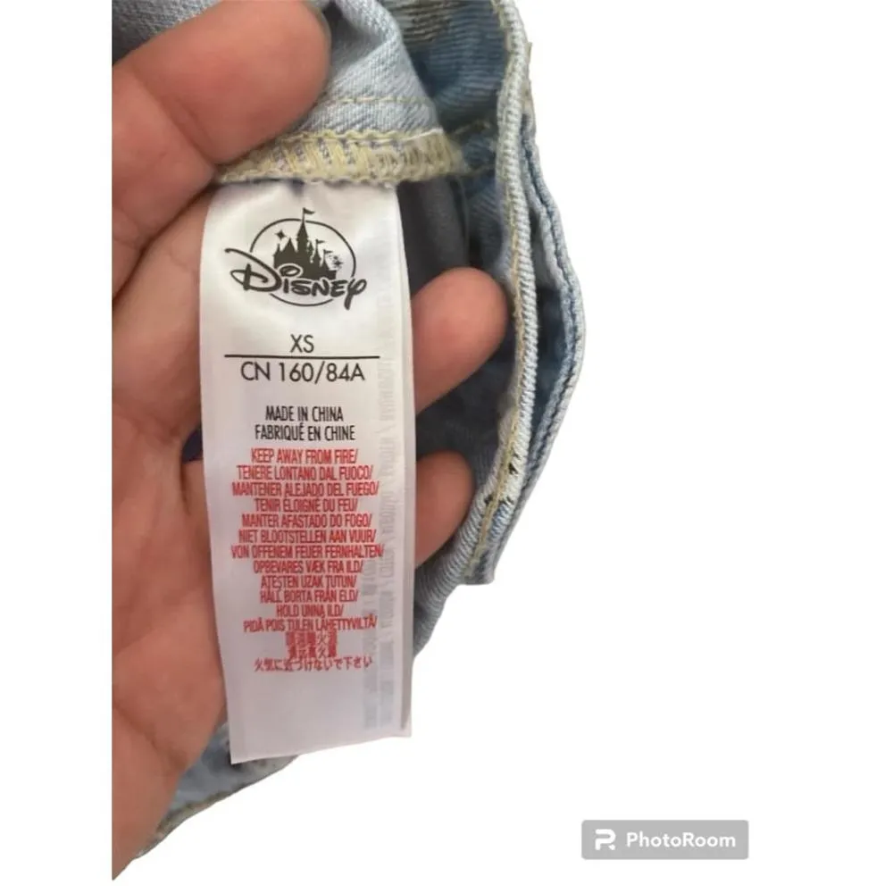 Disney denim jacket with all the Disney dogs on it size XS - Image 2