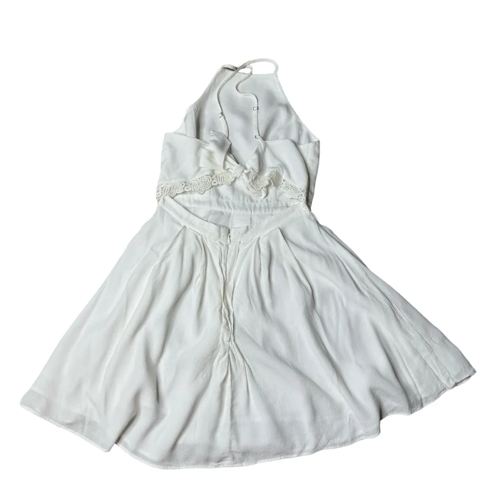 Lovers+Friends Small White High Neck Cut‎ Out Back Mini Dress CP - Image 2