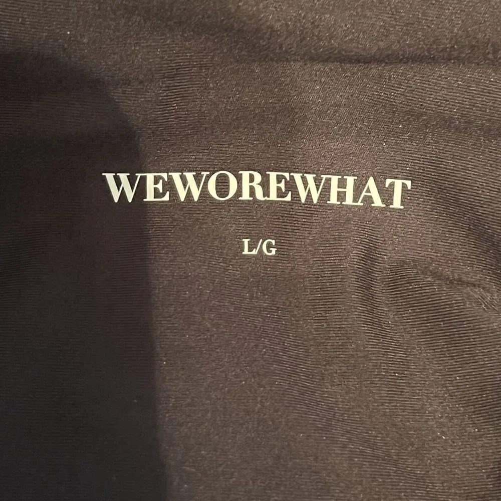 WeWoreWhat Womens High Waisted Lace Up Biker Gym‎ Shorts Black Size Large New - Image 8