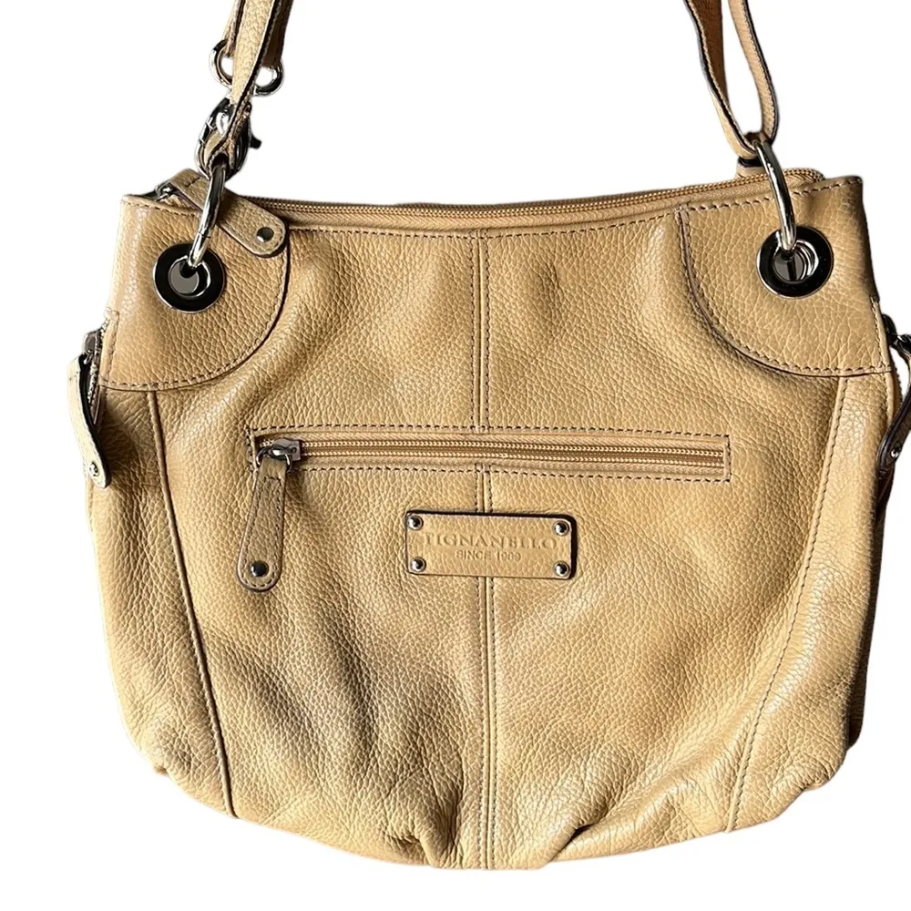 Vintage leather Tignanello crossbody Tan - Image 8