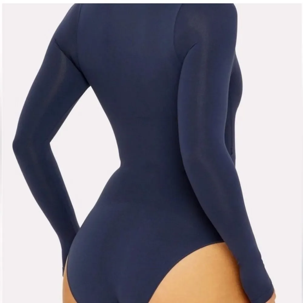 Yitty Nearly Naked Shaping Longsleeve Bodysuit NEW Women’s XS Small Blue - Image 2