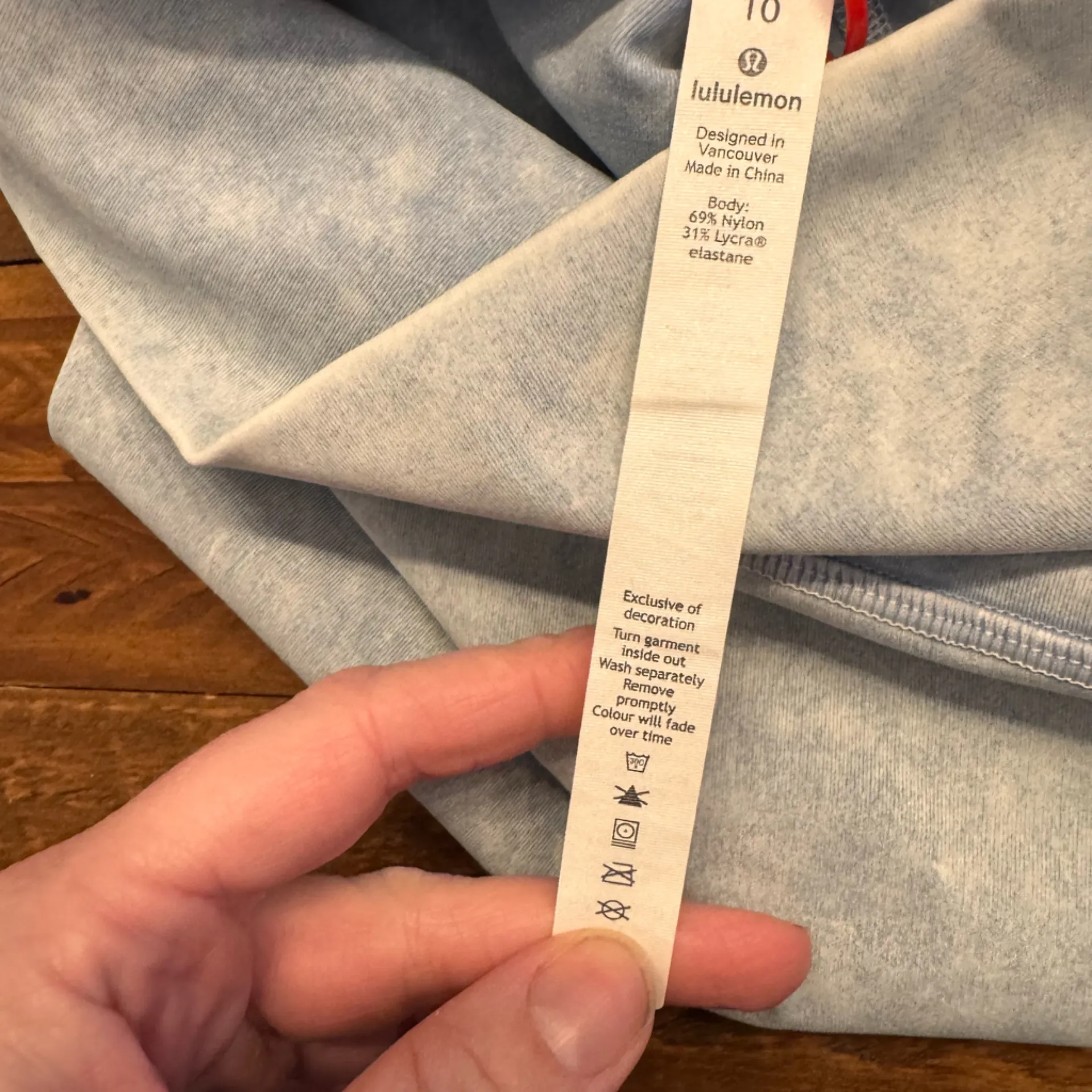 LULULEMON Wunder Under High *Snow‎ Washed 21” Crop Tights - Image 5