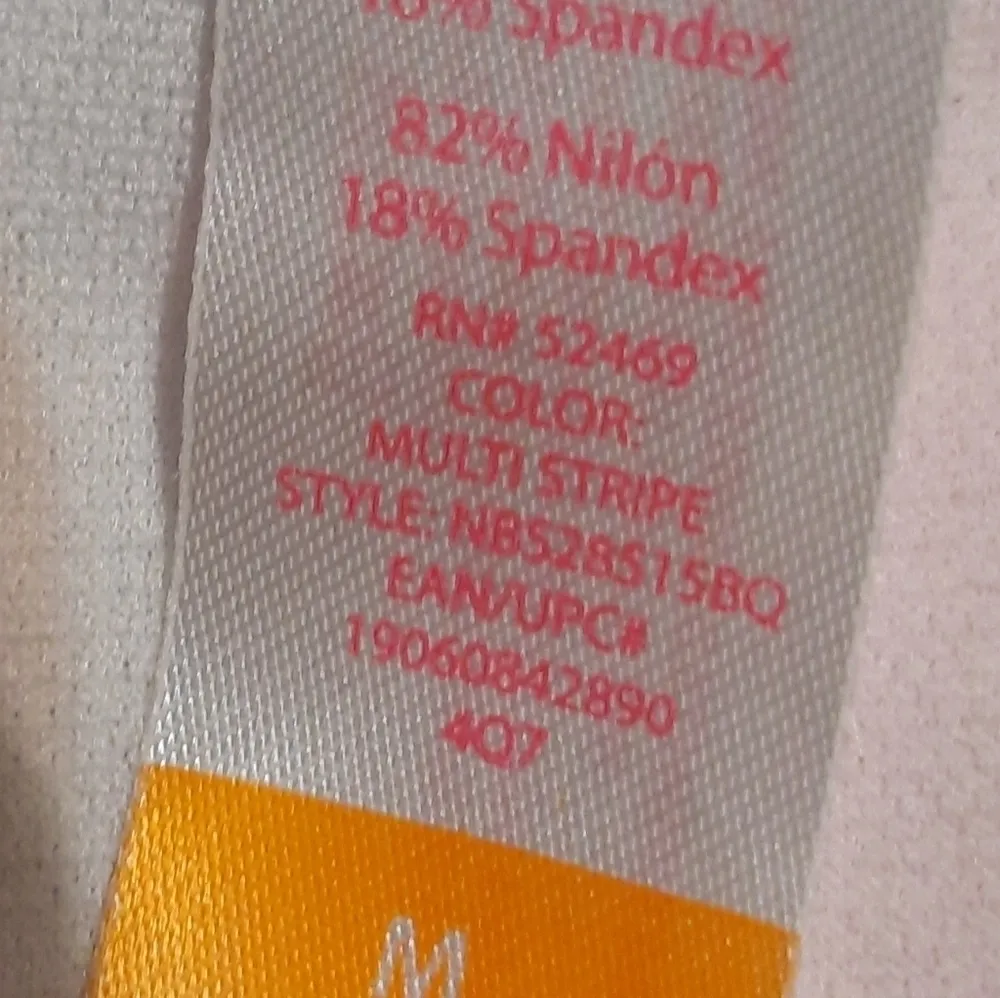 No Boundaries Striped High Waisted Bikini Bottom Medium - Image 6