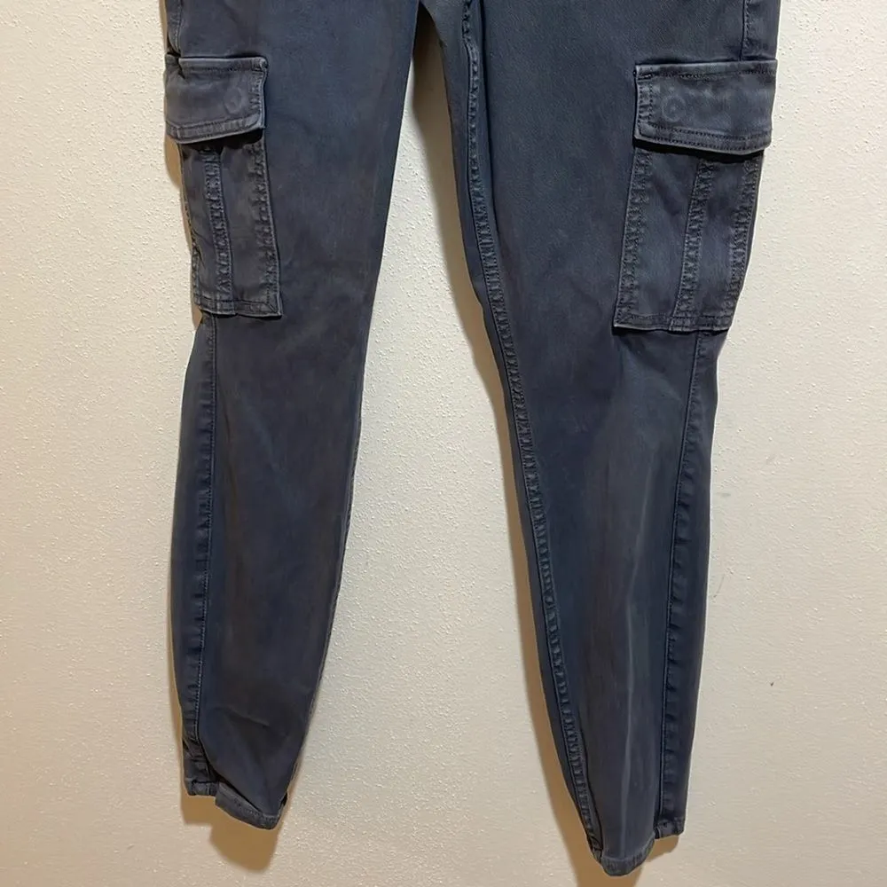 Spanx Stretch Twill Ankle Cargo Pocket Pants Dark Gray Grey Size Small Petite - Image 7