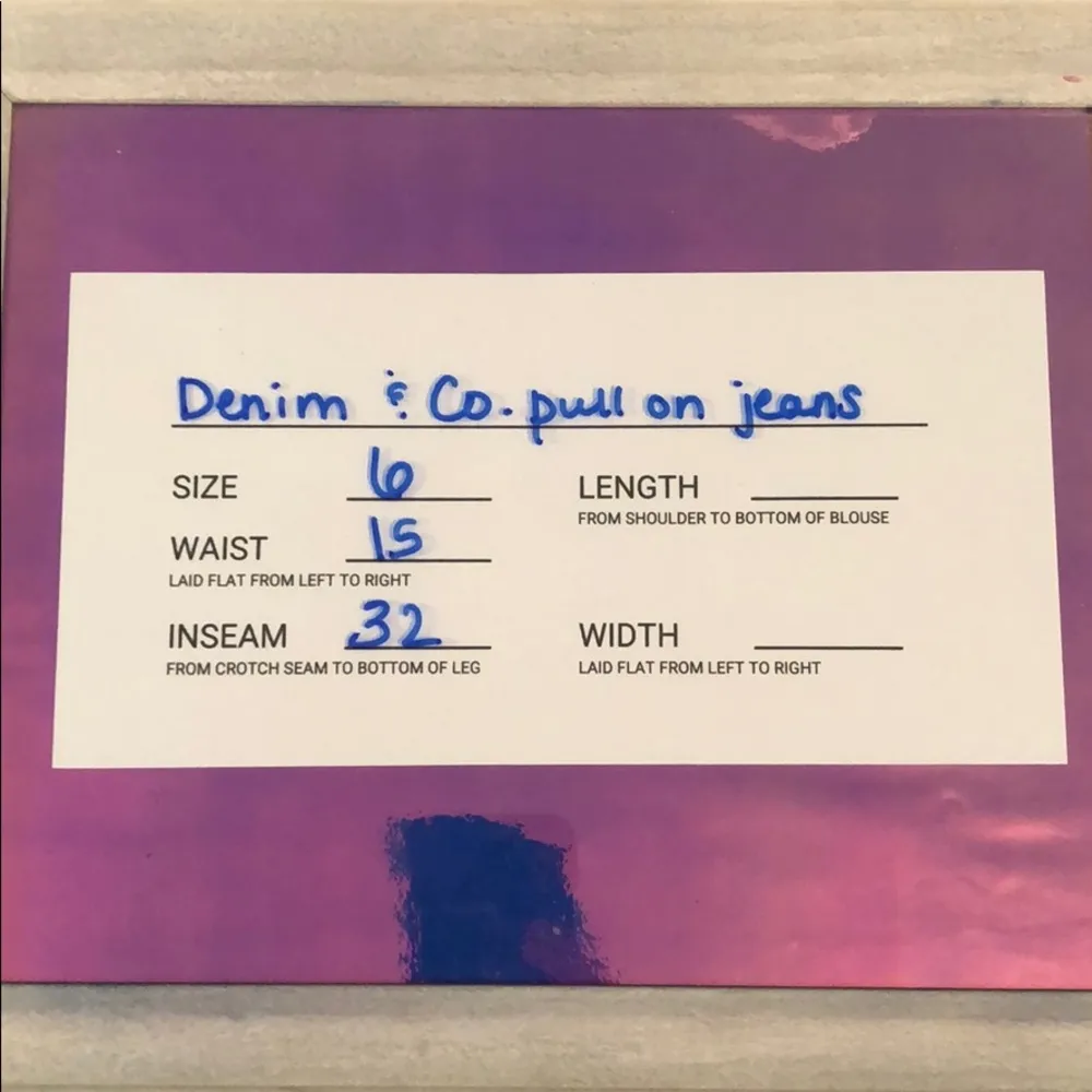 Denim & Company NWOT chambray pull on jeans - Image 5