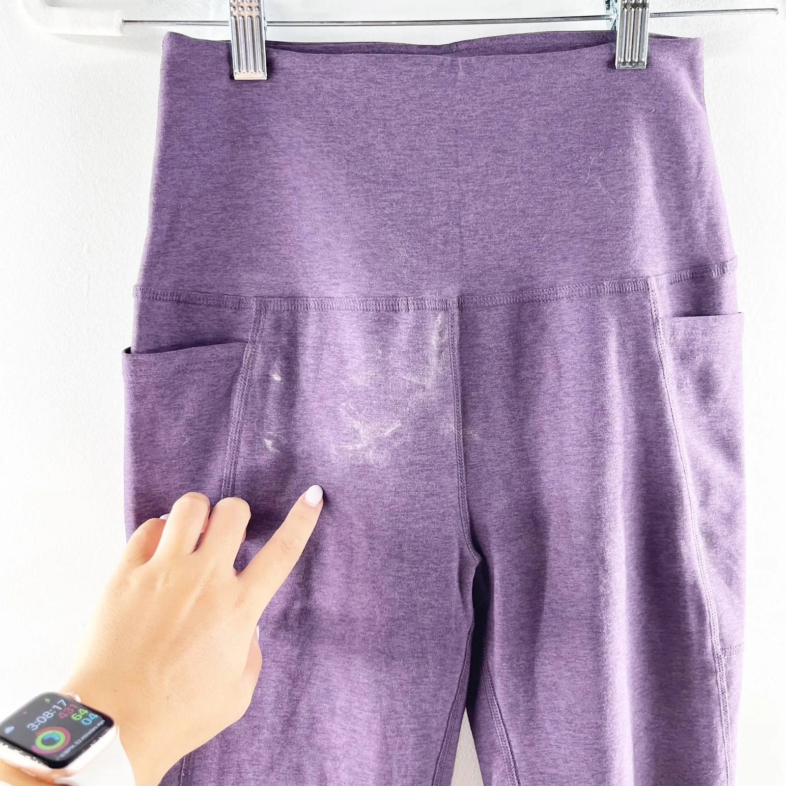 Beyond Yoga X Peloton High Rise Spacedye Side Pocket Leggings Purple Medium - Image 5