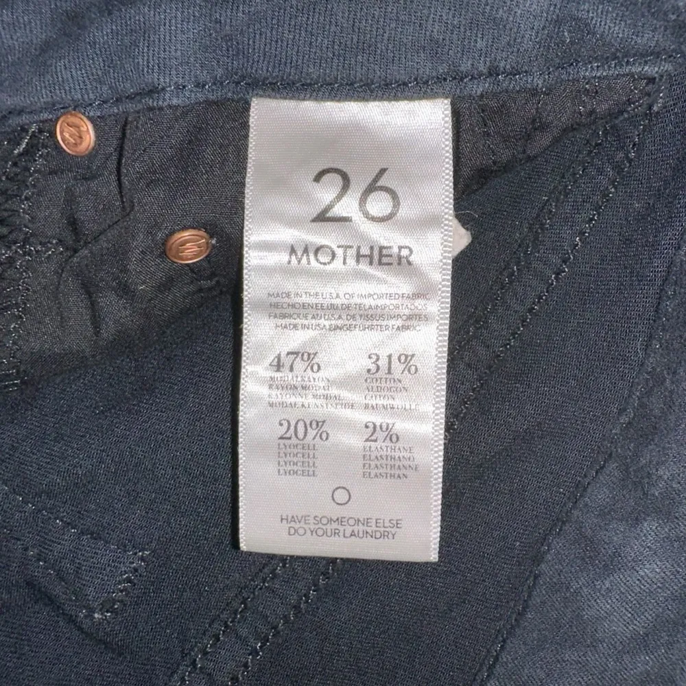 Mother The Looker Sparkle And Purr Black Skinny Jeans 26 in Black Glimmer - Image 4