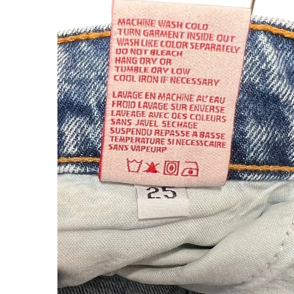 Revice A-List Jeans Low Rise Wide Leg Flare Highlight Wash‎ Blue Size 25 - Image 14