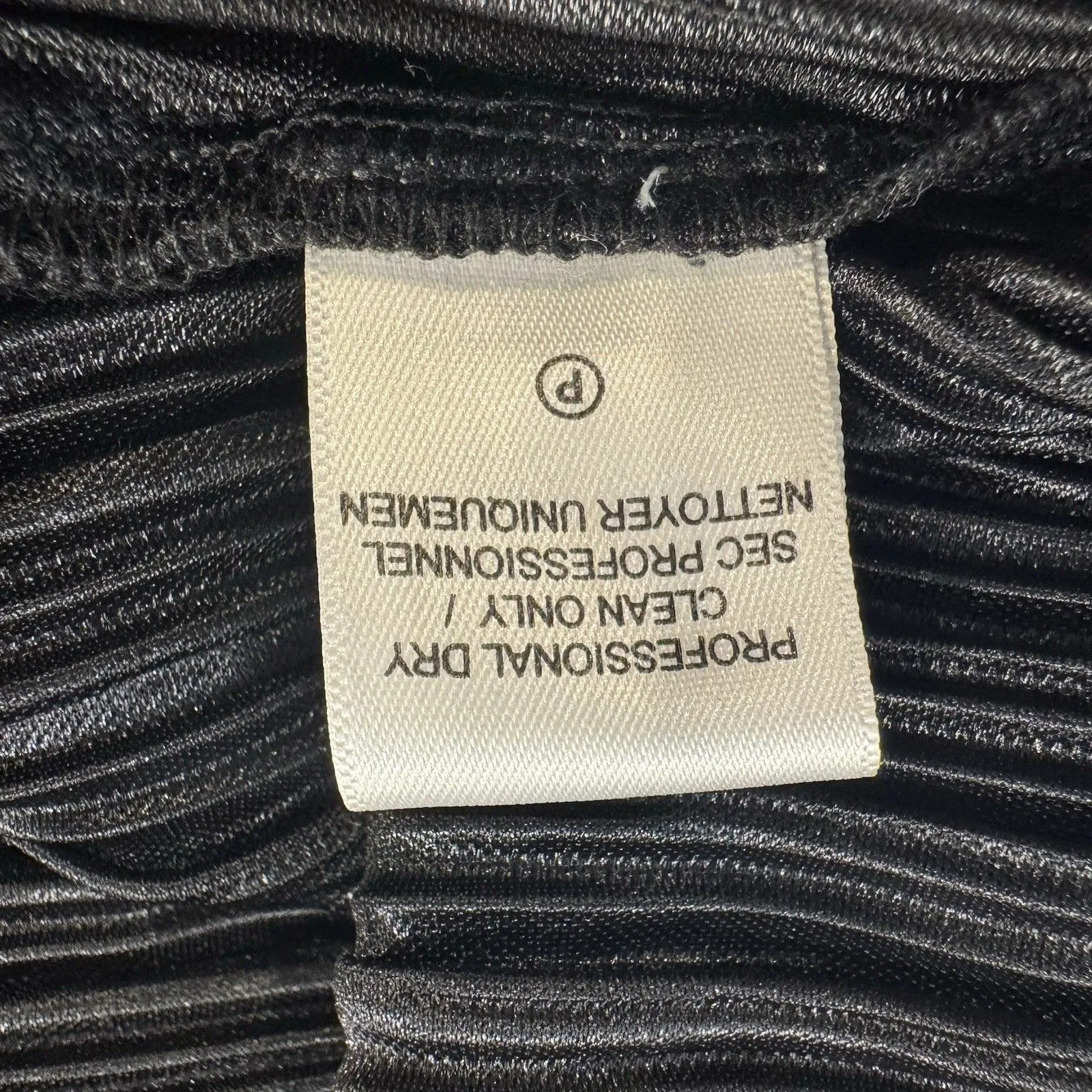 Frances Valentine Pleats Pleated Maxi Dress XS Black Slinky Satin Luxury Elegant - Image 9