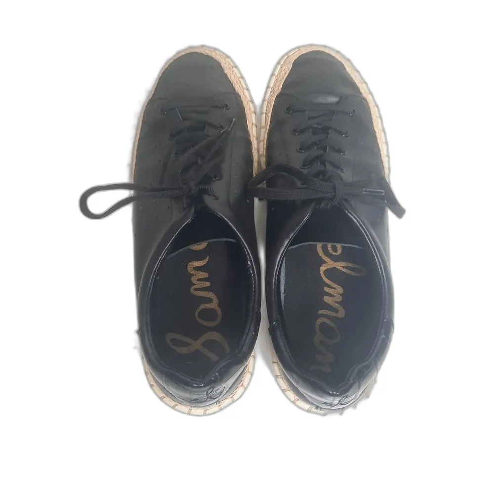 Sam Edleman Kavi Leather Sneaker Black Size 8.5 - Image 2