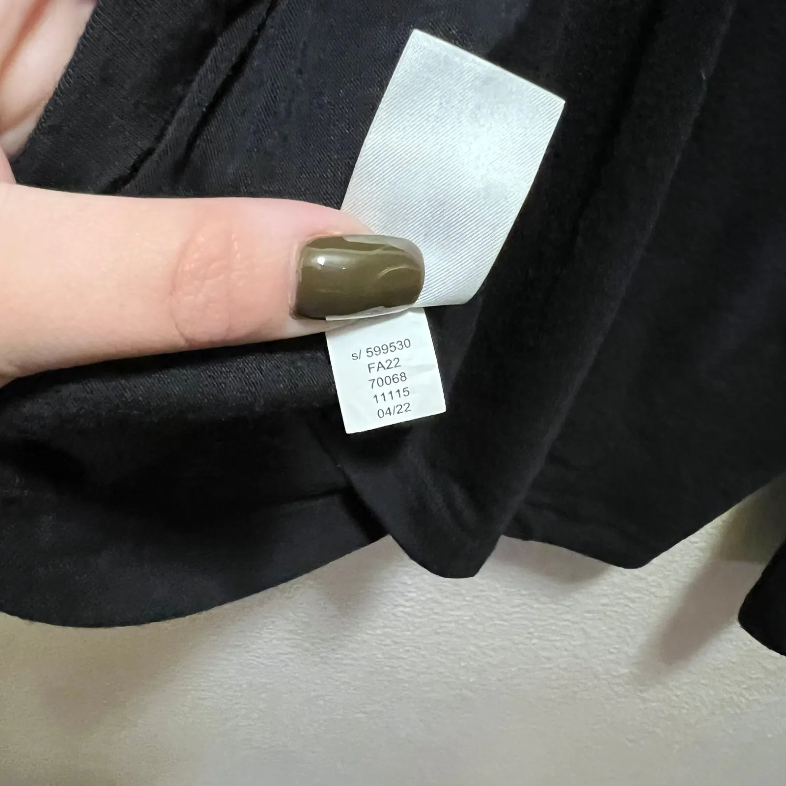 LOFT Black Long Sleeve Tie Neck Relaxed Fit Blouse Balloon Sleeve Size XL P - Image 6