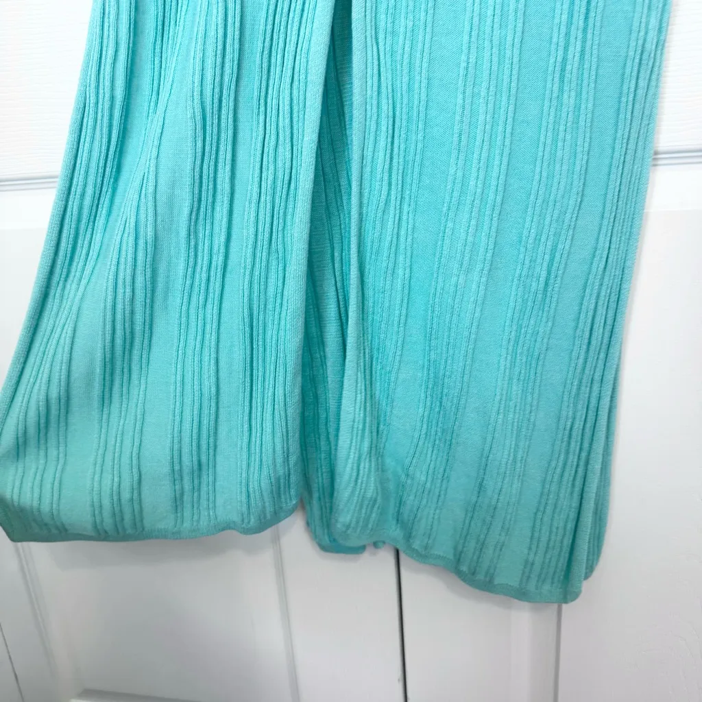 NWOT FREE PEOPLE Elegant Turquoise Button-Down Long Sweater Dress MEDIUM - Image 4