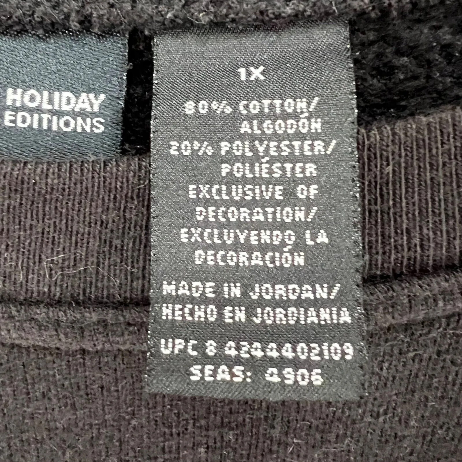 Holiday Editions Sweatshirt Womens 1X Black Halloween Embroidered Pullover Owl - Image 10