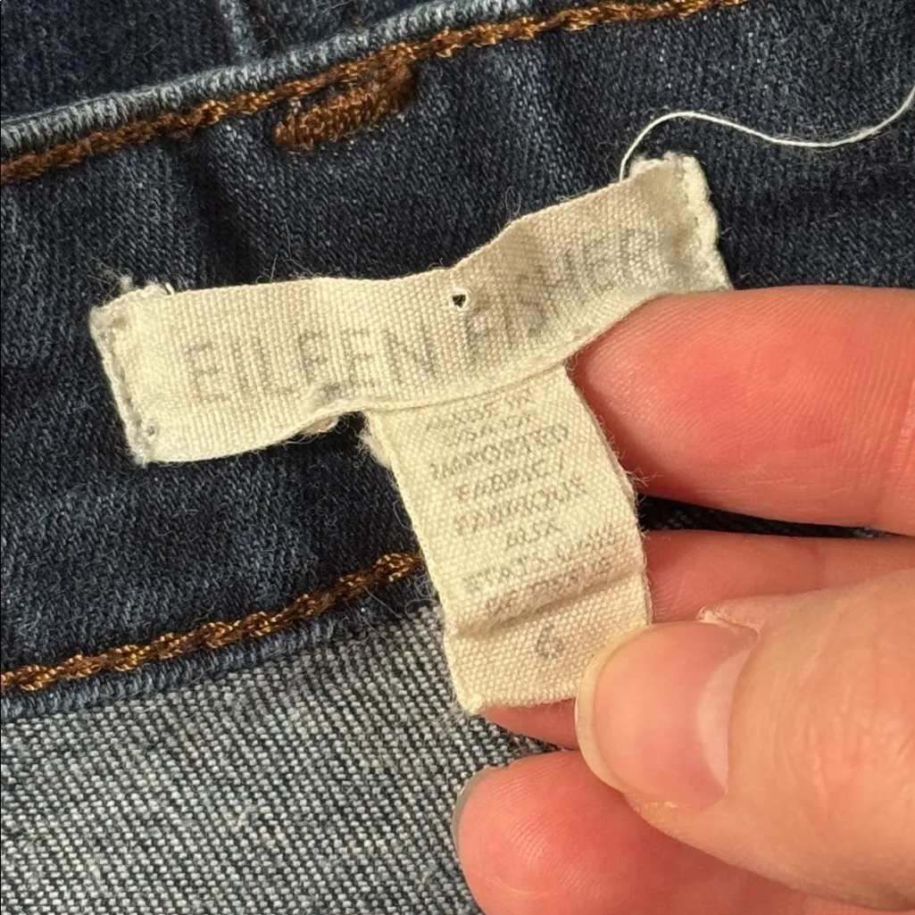 Eileen Fisher Blue Denim Stretch Skinny Jeans Organic Cotton size 6 - Image 9