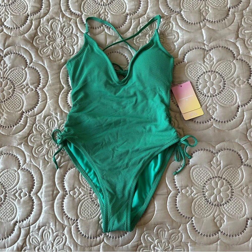 Stoney Clover Lane x Target V-Neck Textured Cheeky High-Leg One Piece Swimsuit - Image 6