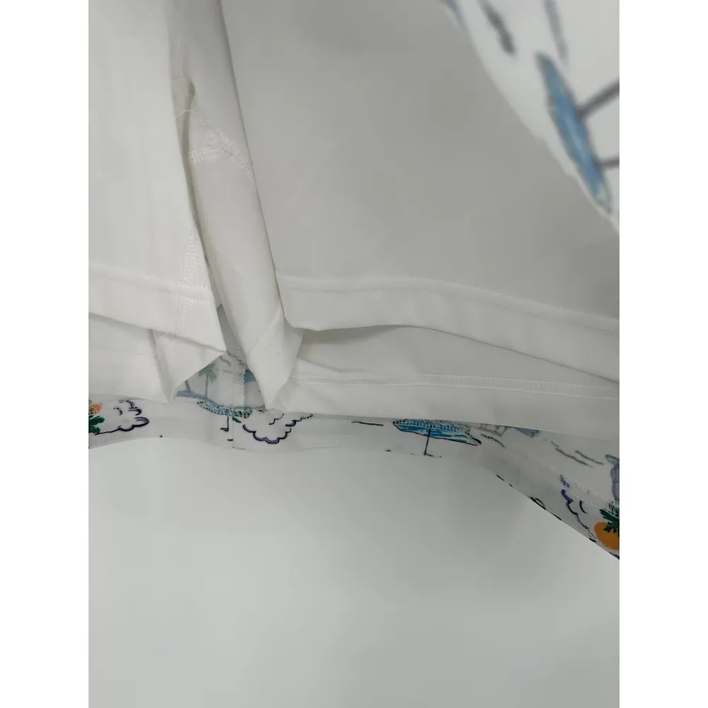 Lady Hagen Skirt Women XXL NWT White Blue Island Multi 17" Tummy Control Skort - Image 5