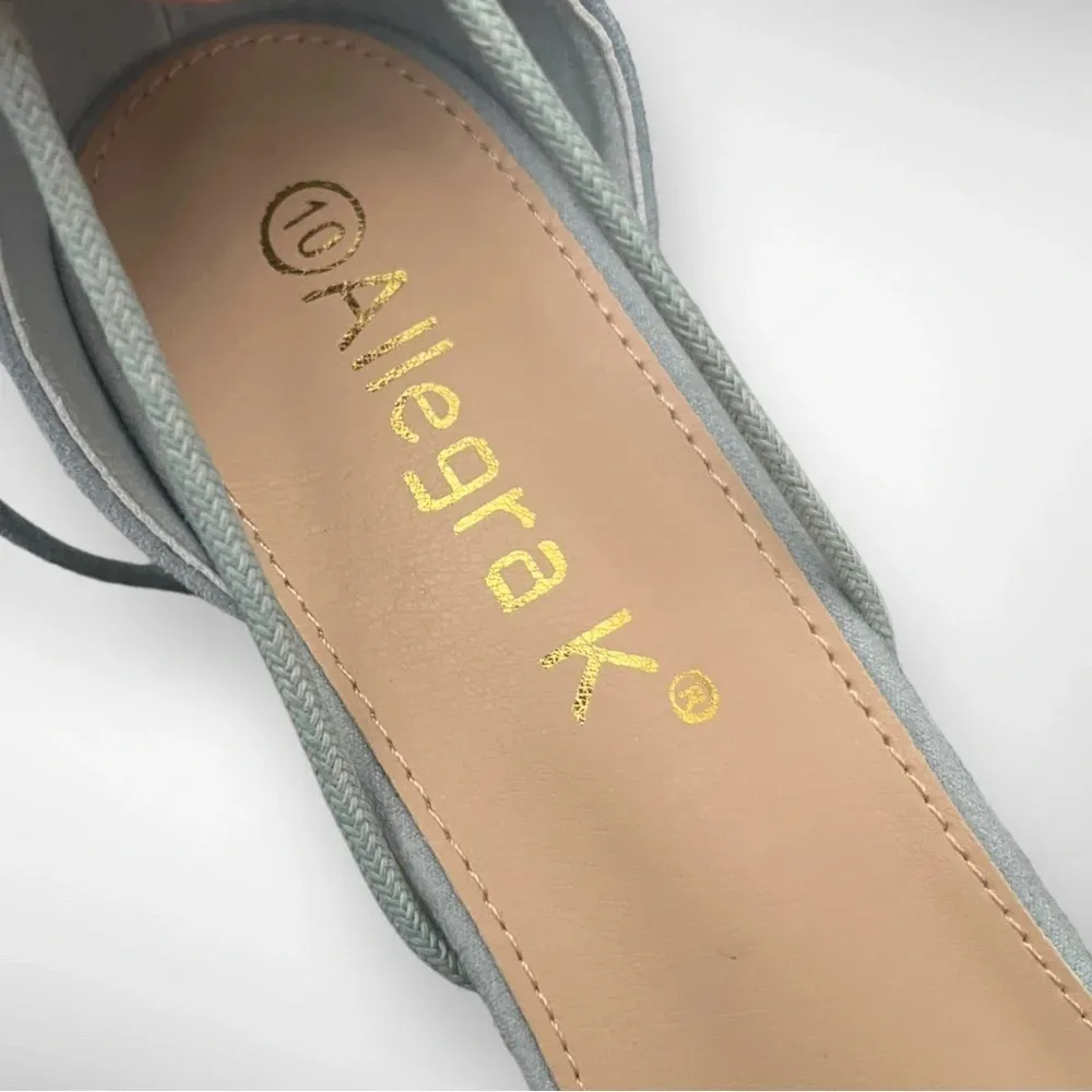 ALLEGRA K‎ Faux Suede Pointed Toe Lace Up Sandals With Block Heel Sz 10 | NWOT - Image 7