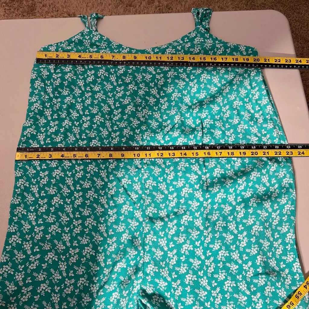 The Nines by HATCH Maternity‎ Jumpsuit XL Green Floral Sleeveless Ruffle New NWT Size undefined - Image 2