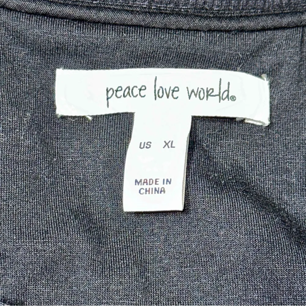 Peace Love World Women’s Size XL Black Double Tonal Fabric Two in One Jacket - Image 11