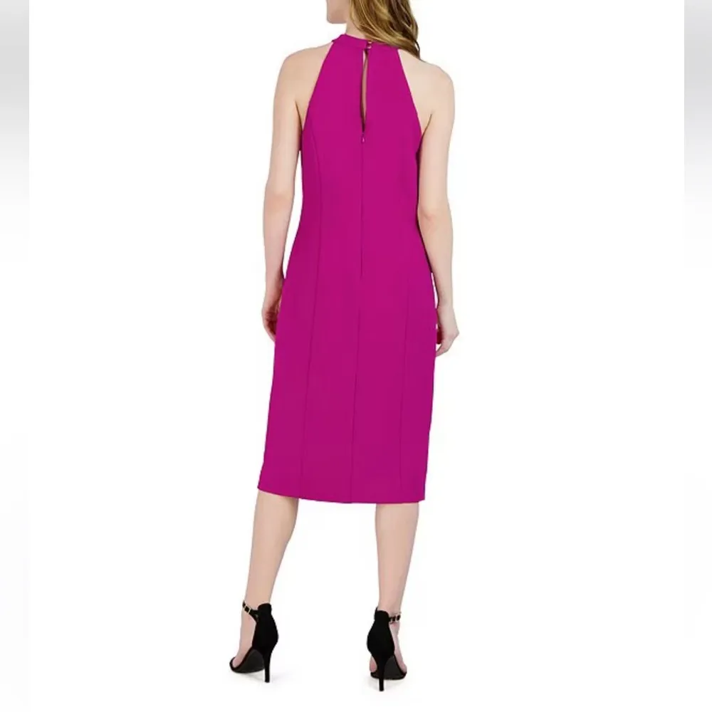 Julia Jordan Twist Halter Neck Sleeveless Stretch Crepe Sheath Dress $119 - Image 3