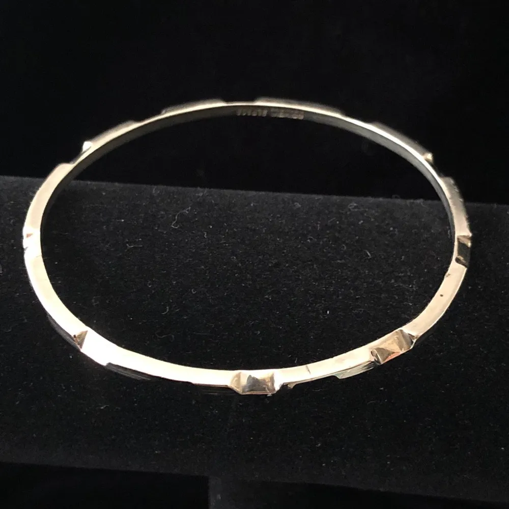 Vintage Mexican Alpaca Silver Bracelet Bangle - Image 4