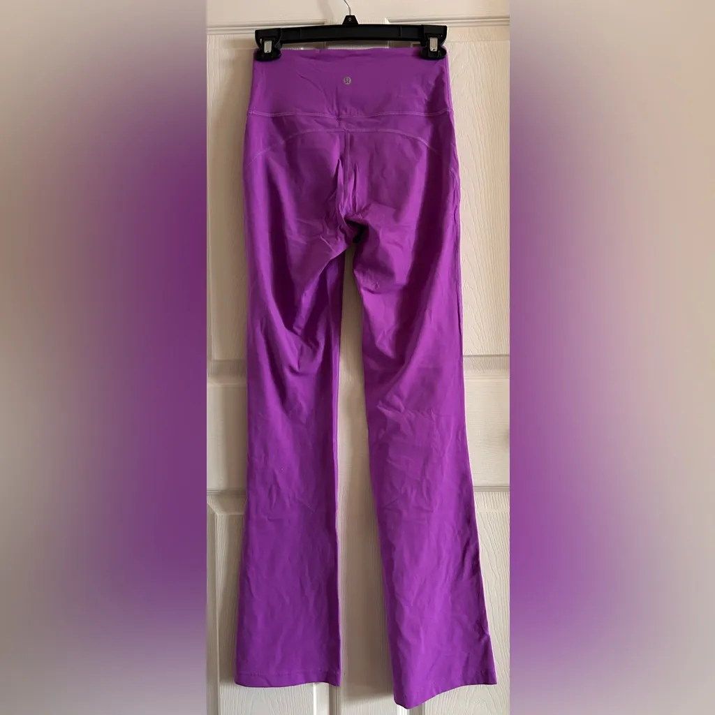 Lululemon Womens Flare Nulu Leggings Size 6 High-Waist Yoga Moonlit Magenta - Image 12