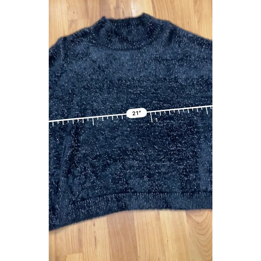 Wild Fable Turtleneck Sparkle Boxy Pullover Sweater - Black Women's L New - Image 6