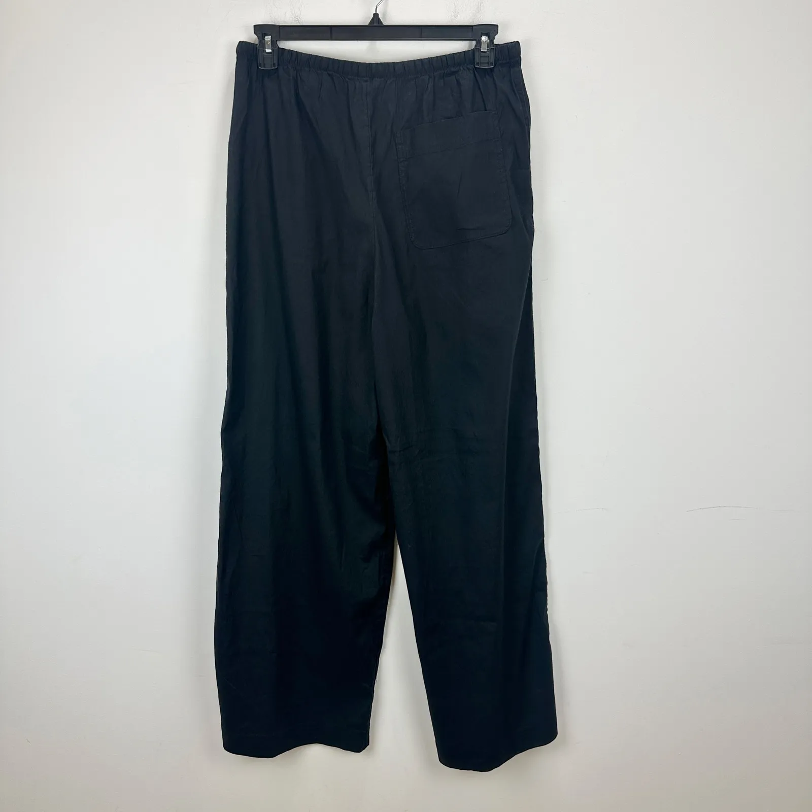 Athleta Tall Paradise Mid Rise Wide Leg Pant Black Linen Blend Relaxed M NWT - Image 9