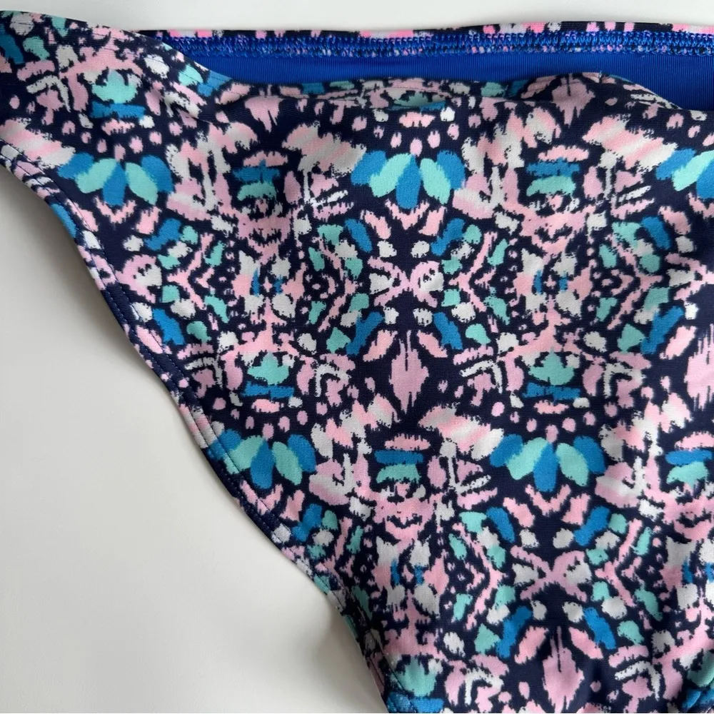 Blue & Pink Patterned Bikini Bottom Size XS - Image 5