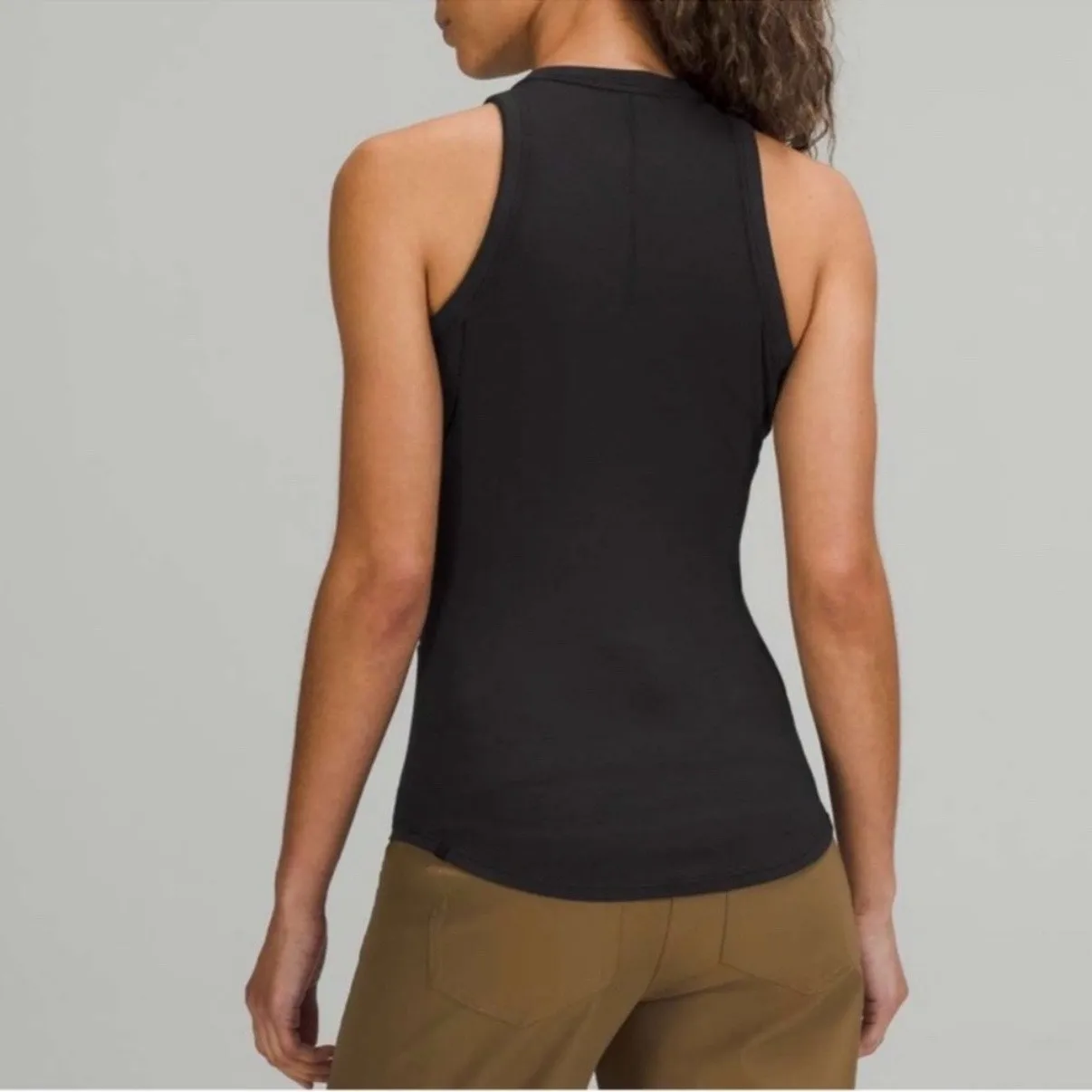 Lululemon Black Hold Tight Ribbed Racerback Tank Sz S - Image 10