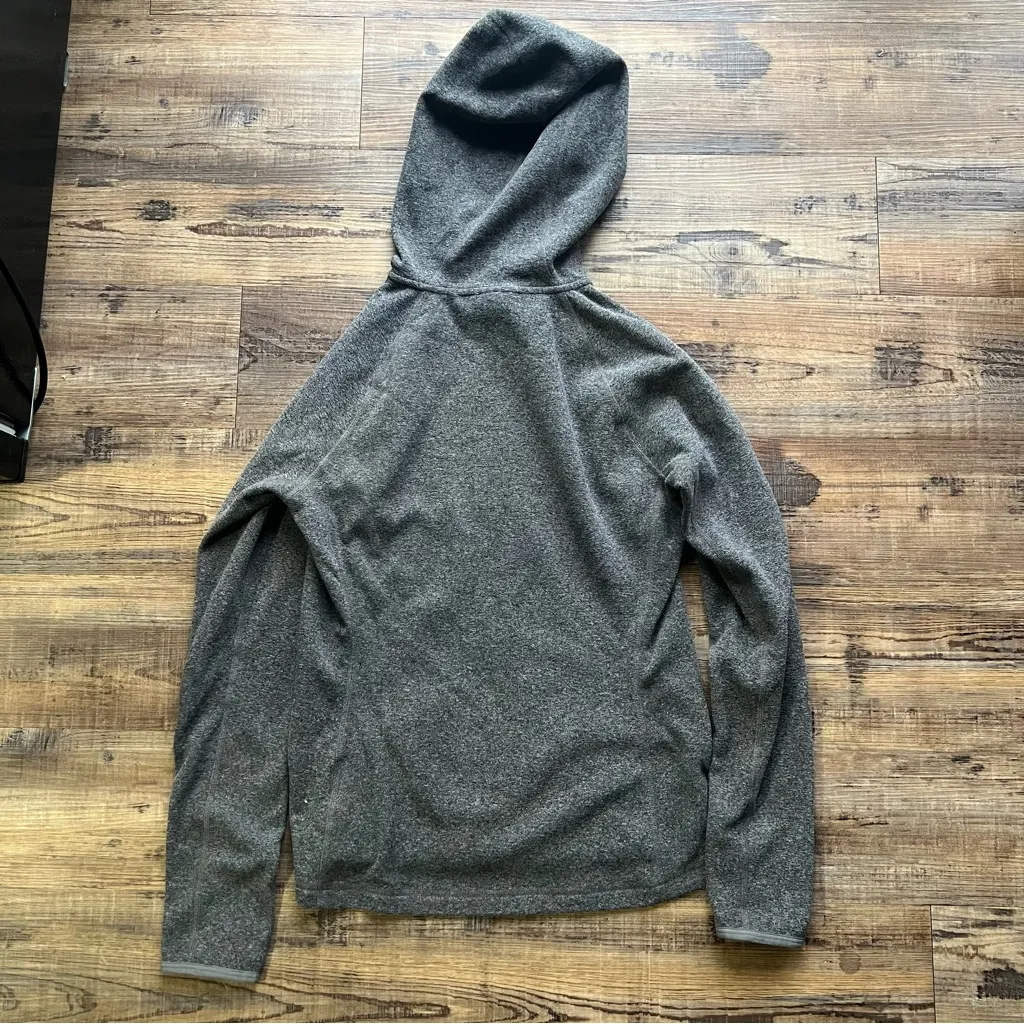 Northface Womens Grey Full Zip Hooded Fleece Jacket Outdoor Pockets size Medium - Image 8