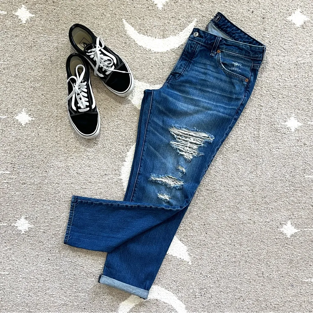 Abercrombie & Fitch Ames Slim Boyfriend Distressed Jeans Size 29/8 - Image 2