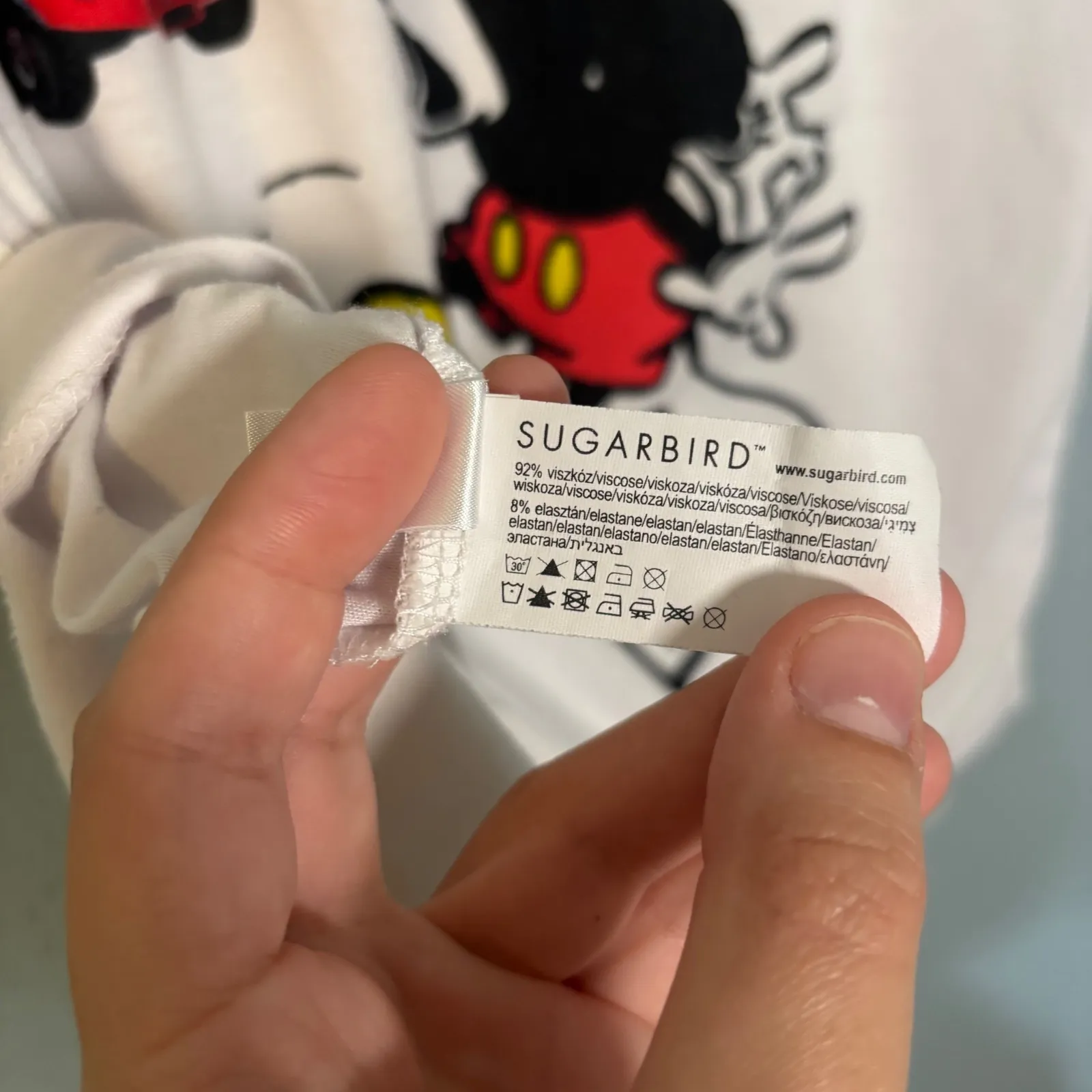 Disney Sugarbird Mickey Mouse London Graphic T Shirt White Size‎ 8 - Image 7