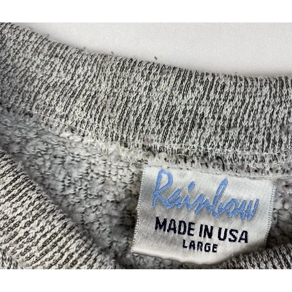 Americana USA Vintage Sweatshirt Women's Size Large Gray 4th‎ July All American - Image 3