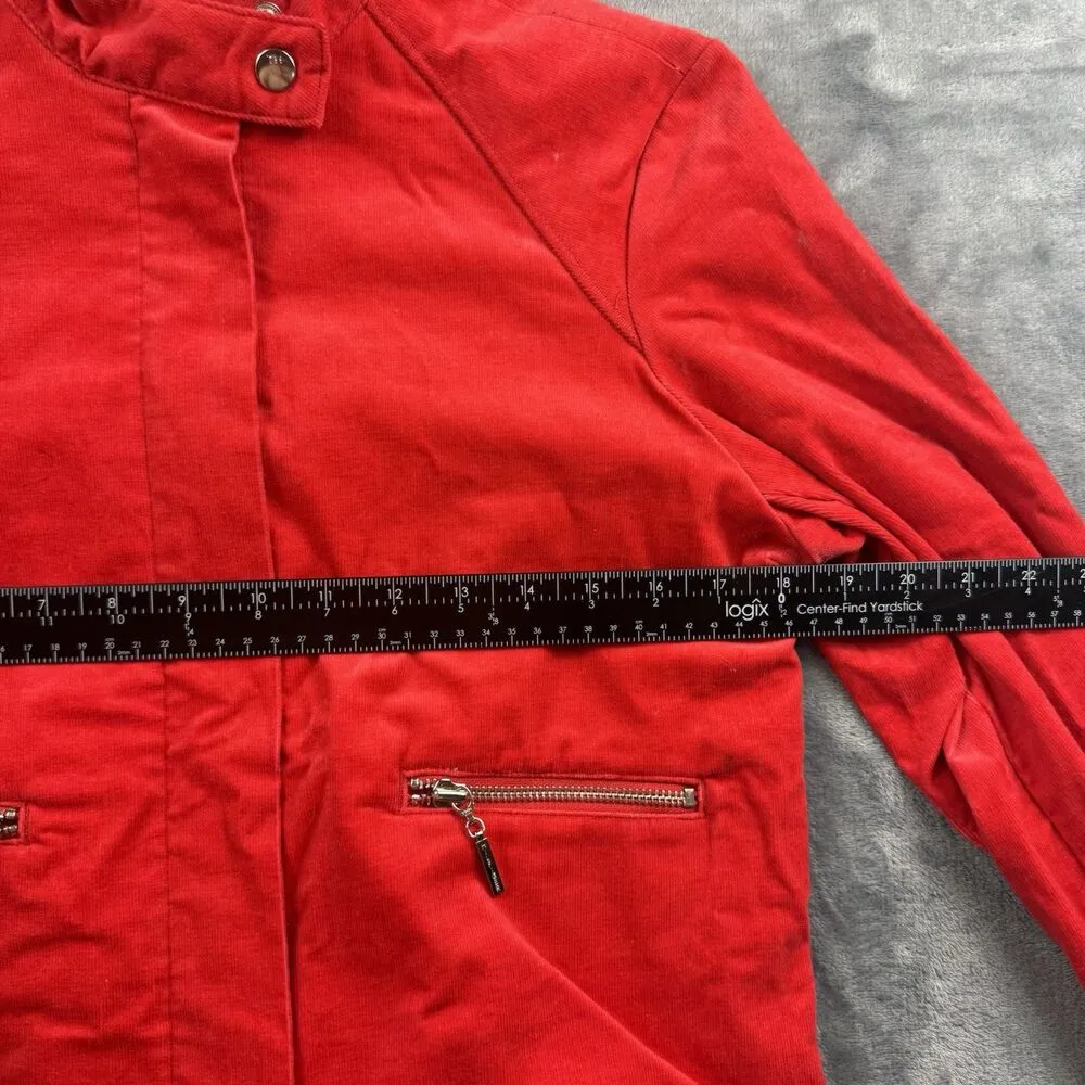 Tommy Hilfiger Jacket Womens Red Corduroy Long Sleeve Jacket And Skirt Set Read - Image 5