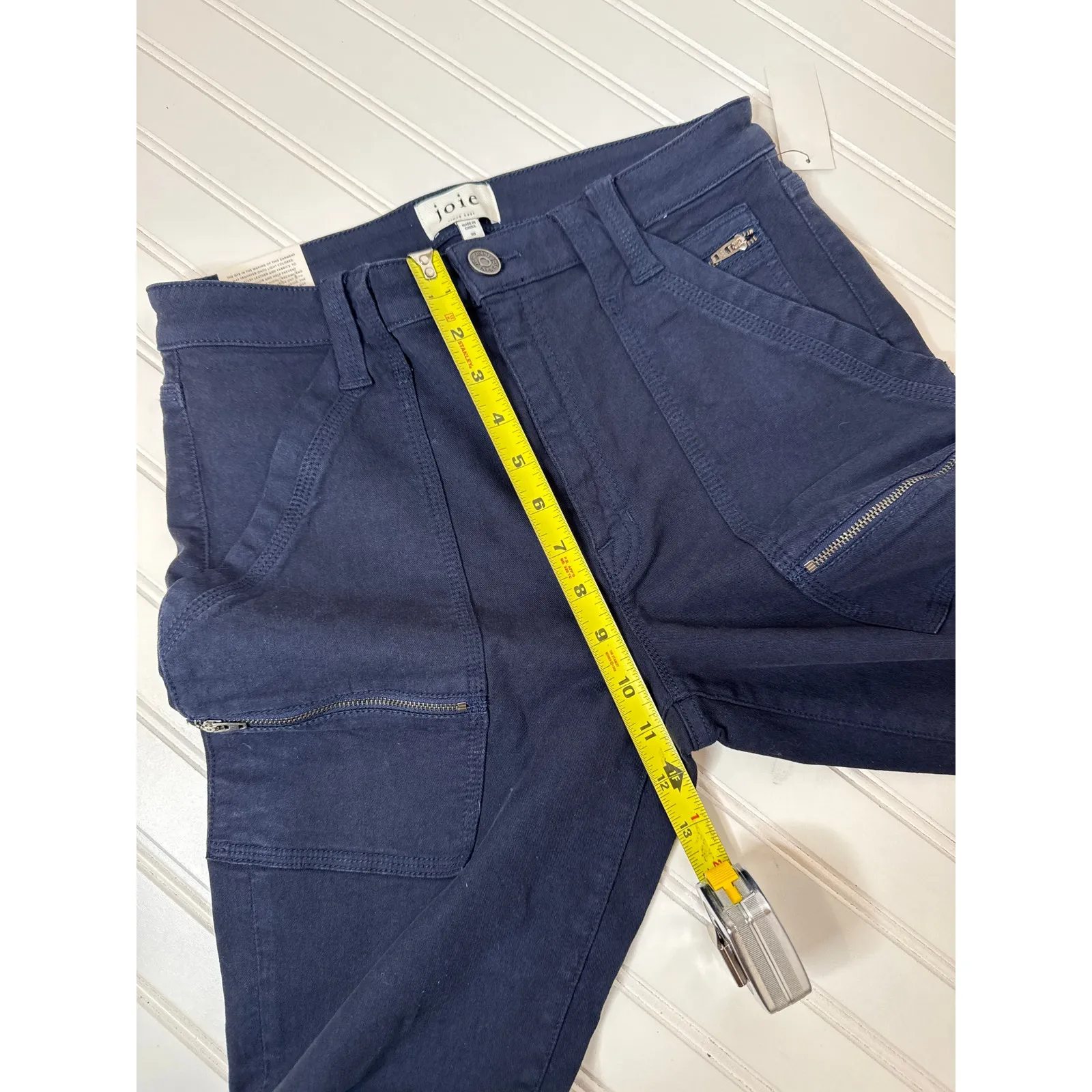 NWT Joie High Rise Park Skinny Jeans Navy Blue Stretch Cropped Womens Size 30 - Image 7