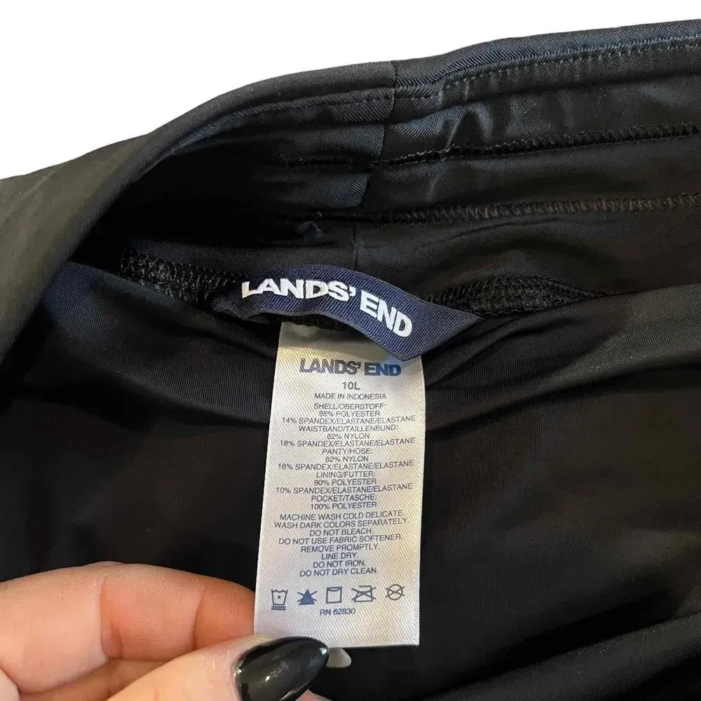 Lands' End Women's Athletic Training Elastic Waistband Comfort‎ Shorts Size 10L - Image 2