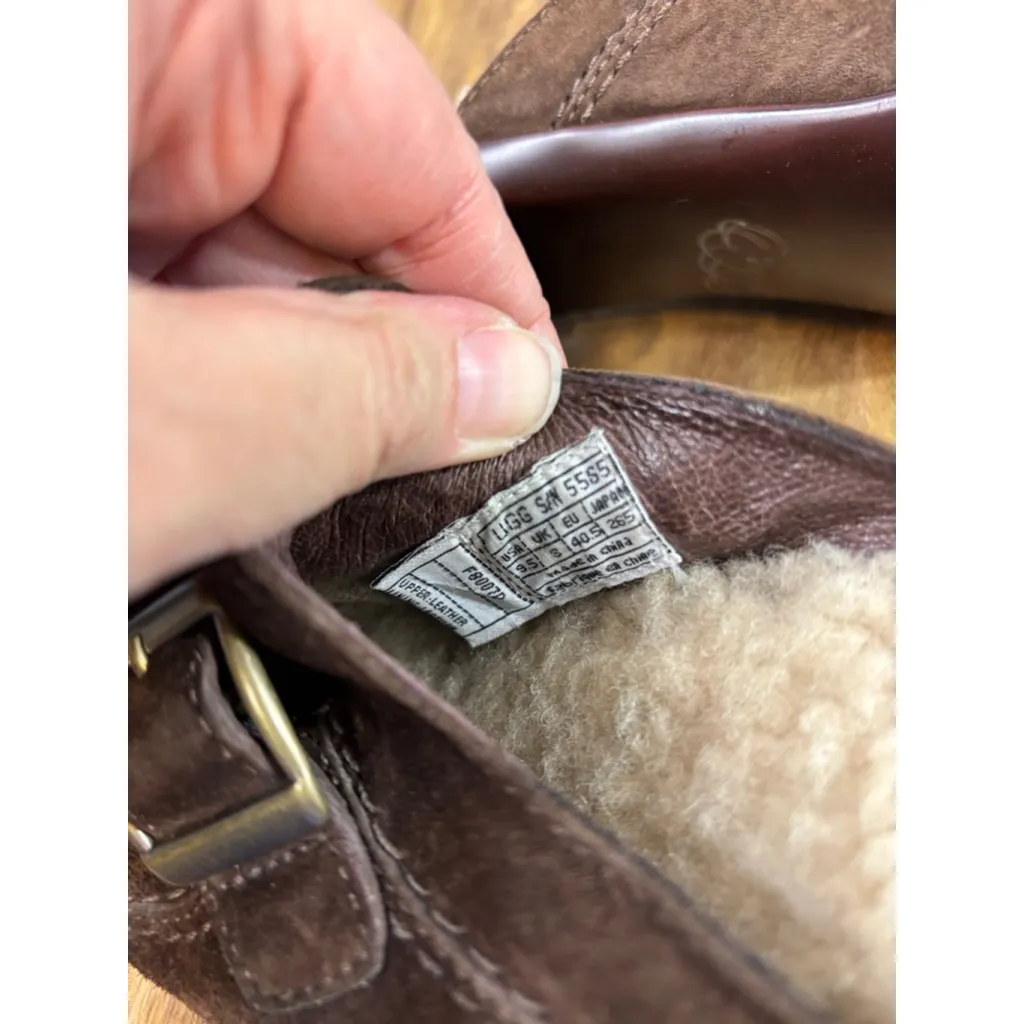 Women's UGG Brown Suede Shearling Lined Mules & Clogs Size 9.5 - Image 8