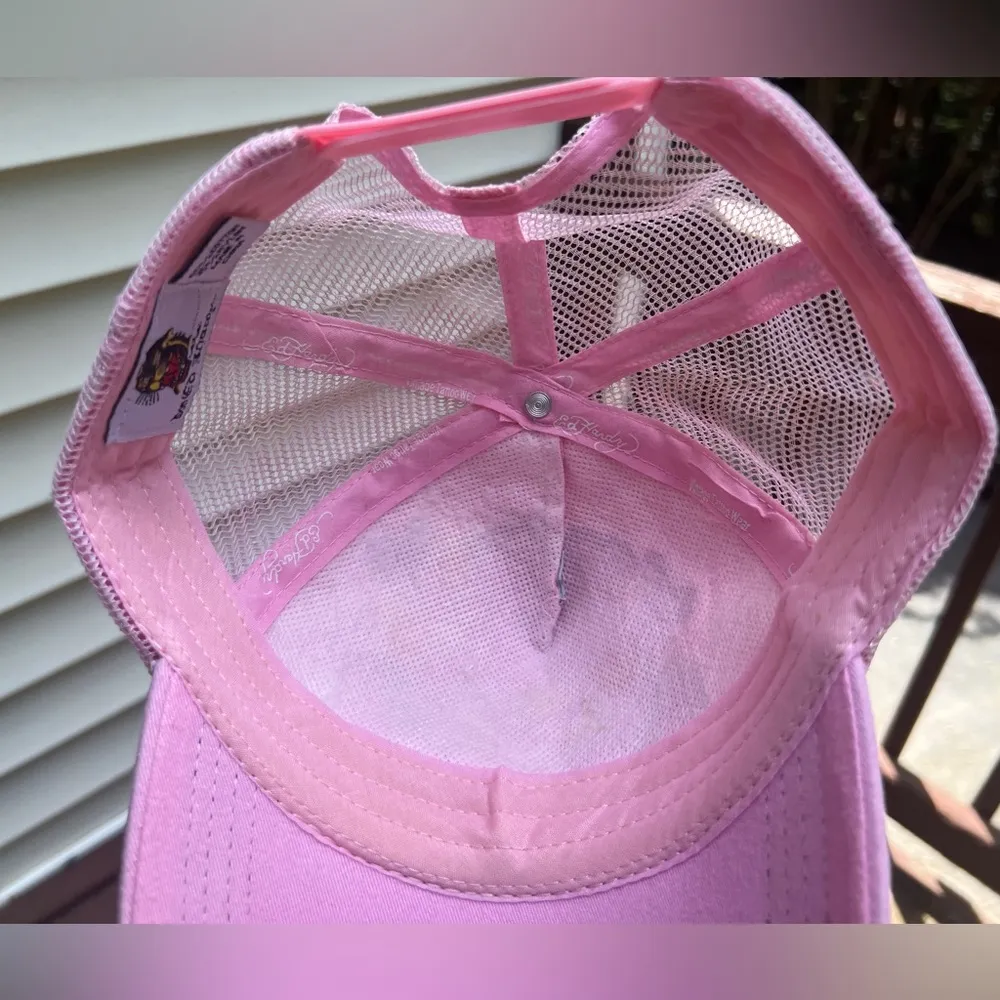 ED HARDY Christian Audigier VTG Tattoo Wear Rhinestone Grunge Trucker Hat|Y2K - Image 6