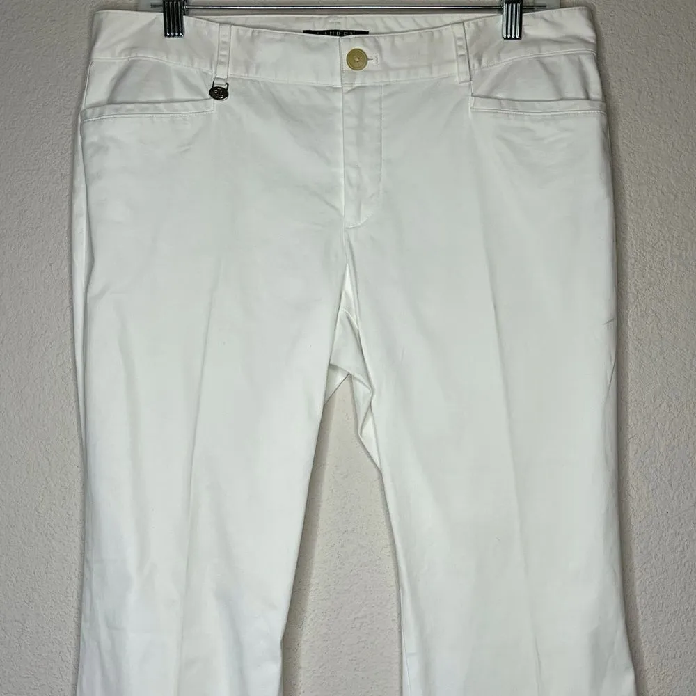Vintage Lauren Ralph‎ Lauren Pants White Size 10 - Image 2